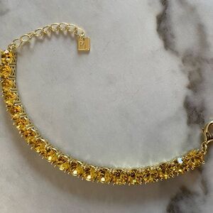 ***Park Lane Unicorn*** Pineapple Gold Bracelet with Crystals